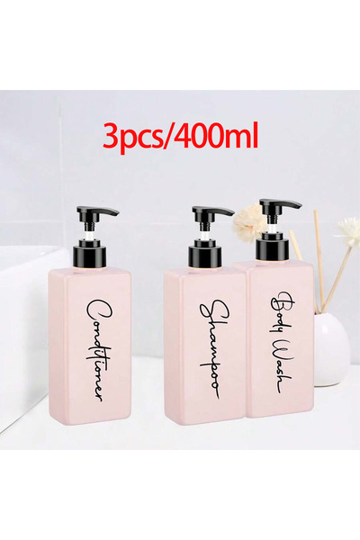 Choice 3 Pieces 3Pcs 400ml Shampoo, Conditioner and Shower Gel Dispensing Bot...