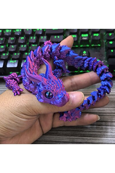 Choice3 زينة تنين صغيرة مطبوع بتقنية ثلاثية الأبعاد، عيون صناعية متصلة، قابلة...