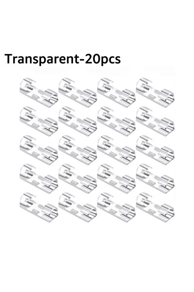 Choice1 20 قطعة من مشابك تنظيم الكابلات الشفافة، لتنظيم الكابلات في محطات الع...