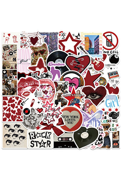 Choice 50PCS 50pcs Downtown Y2K Girls Aesthetic Stickers DIY Waterproof Carto...