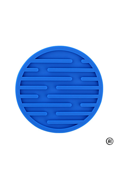 Choice قواعد أكواب سيليكون زرقاء دائرية مقاومة للحرارة مقاس 10 سم، مناسبة لأك...