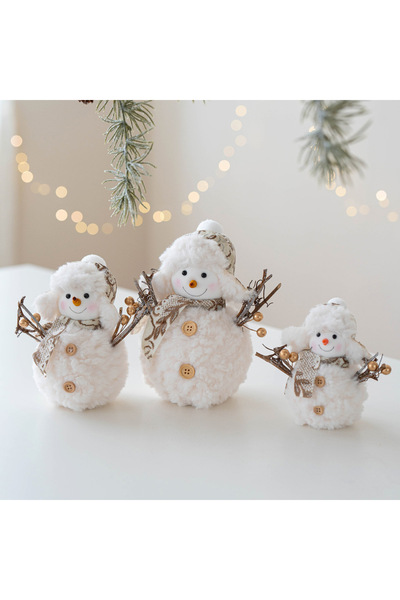 Choice3 15X12cm Gold Cute Pink/Red Knitted Christmas Snowman Ornaments for Me...
