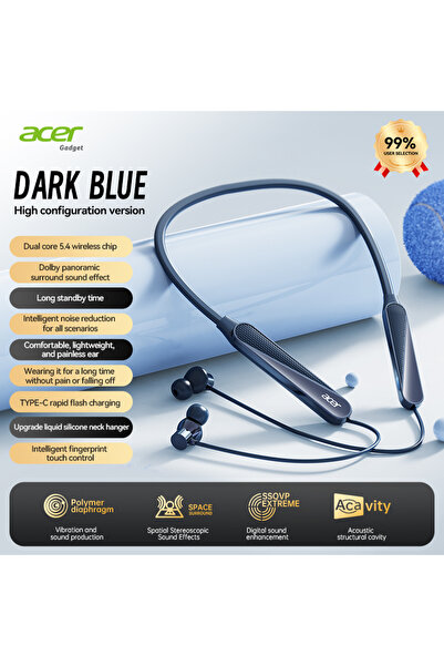 Choice1 Navy Blue Acer Ohr561 Wireless Bluetooth Headset, Neck-Mounted, Dedic...