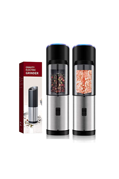 Choice1 2Pcs 1/2Pcs Electric Salt and Pepper Grinder Gravity Automatic Se Mil...