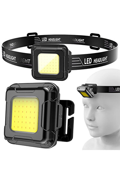 Choice مصباح أمامي خارجي قابل لإعادة الشحن عبر USB مصباح يدوي متعدد الوظائف ل...