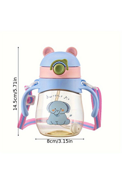 Choice 401-500ml Blue Cute Cartoon-Style Direct Drinking Water Bottle with a ...