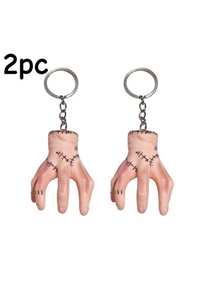 Choice 2pc 1/2pcs Halloween Novelty Hand Keychain Gothic Stitched-Up Wound Ha...