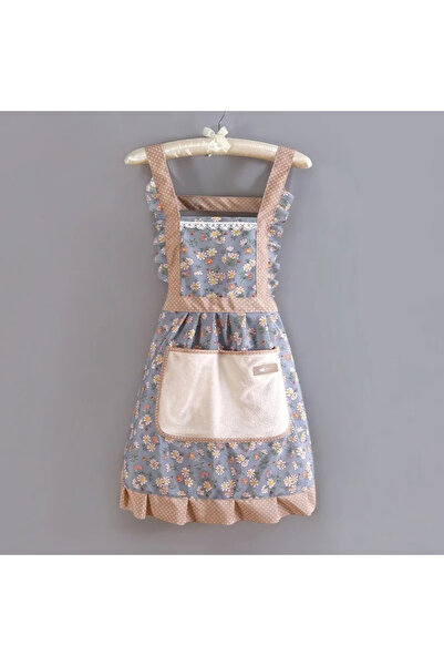 Choice Blue-Wipe Cute Apron with Pket Anti-fouling Grease Proofing Apron Brea...
