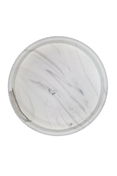 Choice8 S White Marble Pattern A Silicone Lace Round Decorative Storage Tray,...