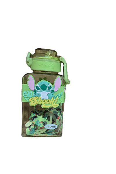 OEM Biberon pentru copii cu capac rabatabil și mâner, model cusut, verde, 750 ml