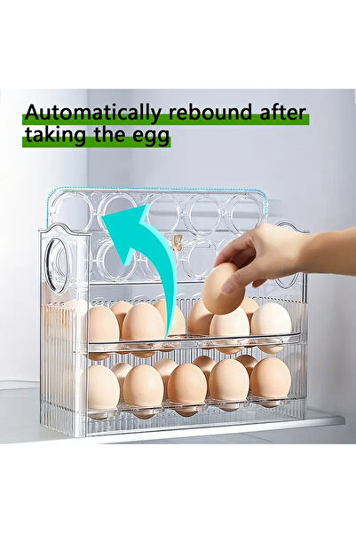 Choice White Egg Storage Box Side Door of Refrigerator Storage Organizer Kitc...