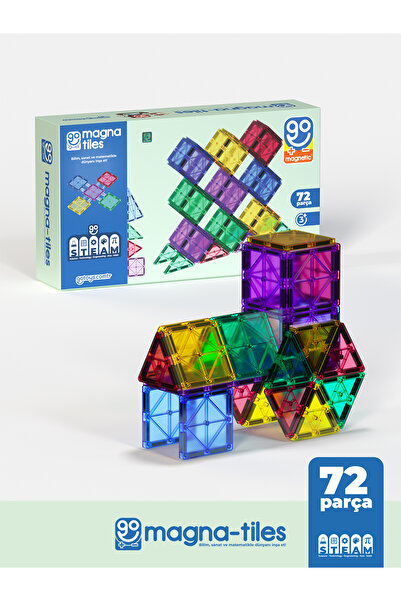 Empressco 72 Parça Manyetik Yapı Blokları ile Yaratıcı Eğlence Seti