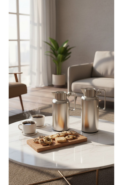 Generic Unique and elegant design tea and coffee thermos set, 0.8/1.0 liter