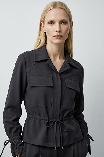 Rays 251856 Buttoned Jacket with Elastic Sleeves Black