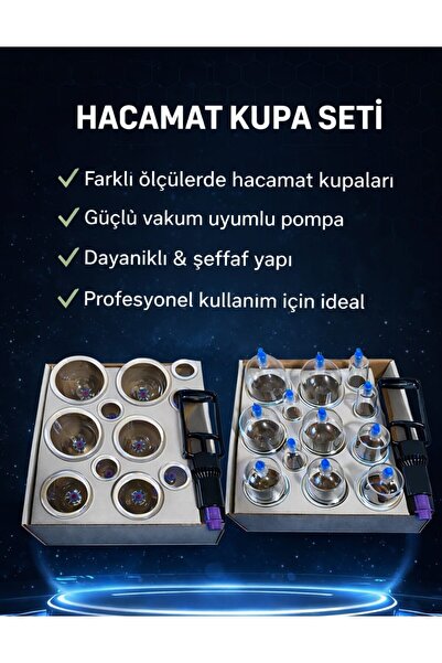 Hacamat kupası seti