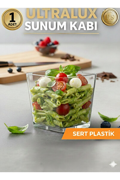 ramel store rs 1 ad 200cc kübik prizma mika magnolya kase plastik tatlı sunum...