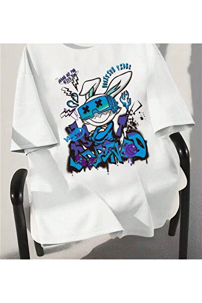 LELVANİ Positive Vibes Text Printed Tshirt