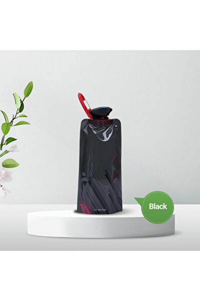 Choice1 700ml Black 700ml Foldable Water Bottles Flexible Reusable Travel&Cam...