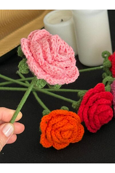 elaa aksesuar وردة محبوكة لا تبهت