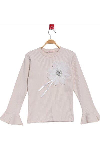 BEGONYA BEBECE KIDS Girls' Blouse Badi Flower-Embellished Blouse Badi 9/12 Ye...