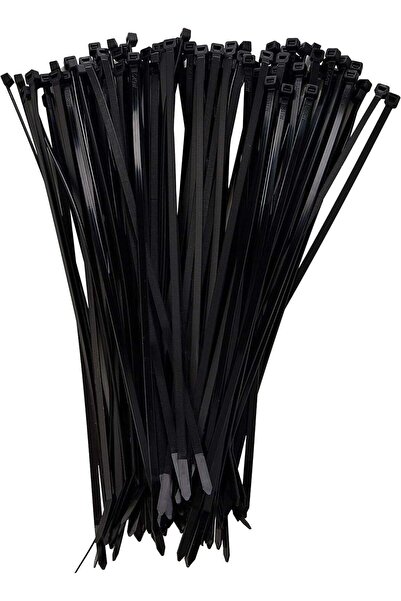 Generic Cable Ties 300mm x 3.5mm - Black Nylon Zip Tie Wrap - Self-Locking fo...