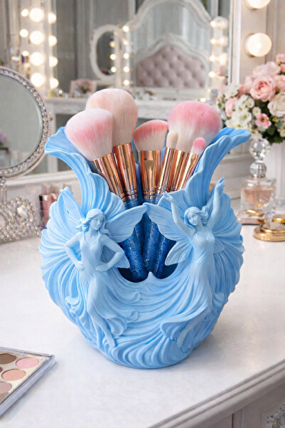 Vescarri Double Fairy Figured Makeup Brush Stand – Pen Holder