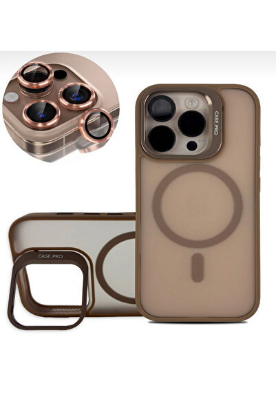 içten iPhone 16 Promax Compatible Case with Stand, Matte Magsafe Metal Key Ca...