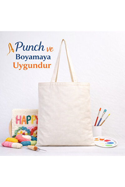 Bordglow Punch - Amerikan Bez Çanta 35x40 %100 Pamuk Alışveriş Çantası- Punch...