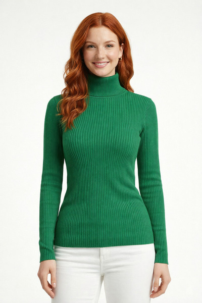 Neden Tekstil Full Turtleneck Ribbed Knitwear Sweater