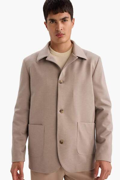 DeFacto Jachetă tip blazer cu guler polo, croială normală G3832AX25WN