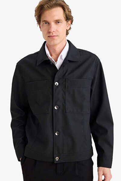 DeFacto Water Repellent Oversized Shirt Collar Coat G6213Ax26Sp