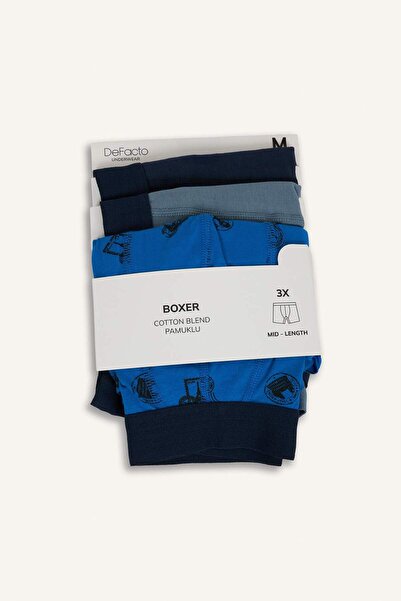 DeFacto Regular Fit Patterned 3-Piece Boxer G9312Ax26Sp