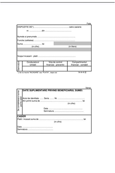 Dacris Dispozitie plata casierie Dacris, A6, 100 file