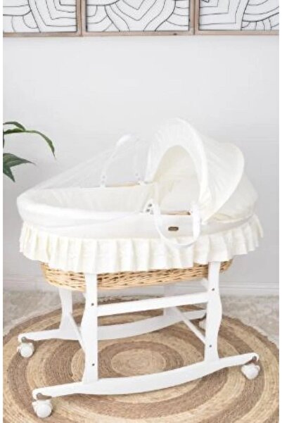 Fun Moment سرير اطفال سلة موسى مع حامل بعجلات