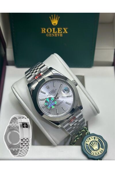 Watch Rolls men's battery-operated, wide lock, clean, smooth frame