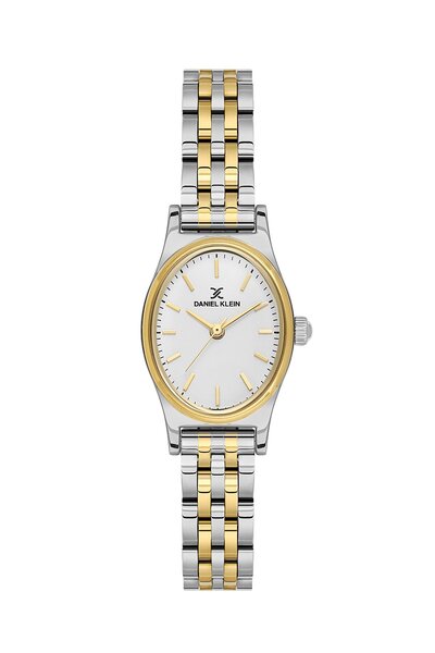 Daniel Klein Gold Silver Color Women's Wristwatch and Bracelet with Gift Pack