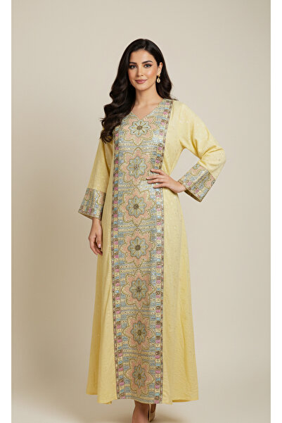 Moda Line Women's jalabiya with rose embroidery
