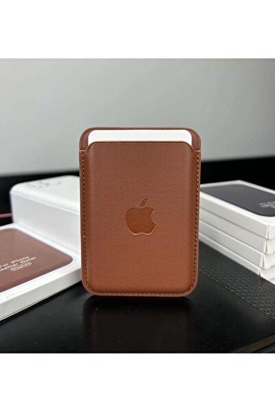 RainyFire Tech MagSafe Animasyonlu Orijinal Deri Cüzdan Tüm Modellerle Uyumlu