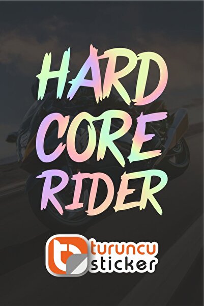 Turuncu Sticker ملصق هارد كور رايدر - للدراجات النارية - الخوذة - اللابتوب - ...