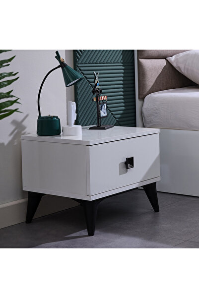 Generic طاولة بجانب السرير على شكل نجمة مع درج