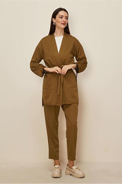 Alvina Belted Trousers Suit 44228