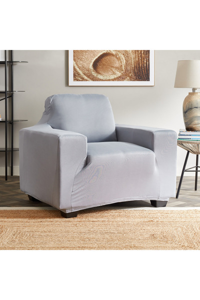 Generic Squab Solid 1-Seater Sofa Cover