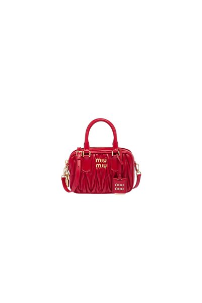 Miu Miu Arcadie Quilted nappa leather bag Top Handbag Shoulder With Crossbody...