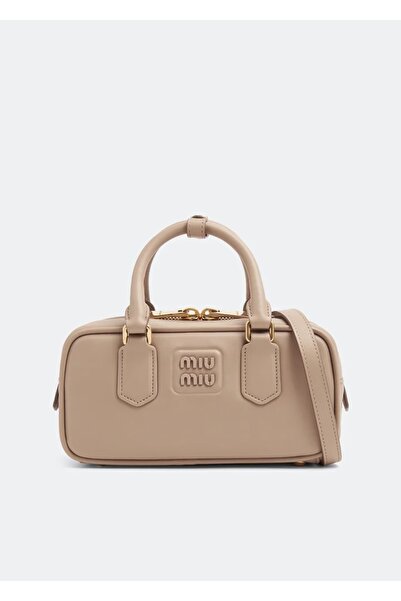 Miu Miu Arcadie Leather Crossbody Hobo Handbag Women Camera With Top Handle Big