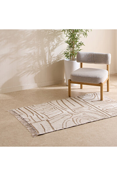 Generic Azura Earthy Handmade Woven Cotton Jute Dhurrie - 110x160 cm