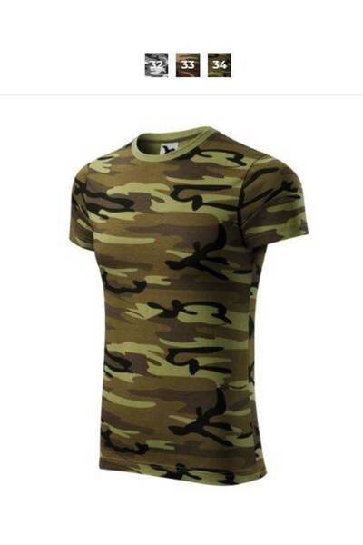 Malfini Tricou unisex CAMOUFLAGE cu mânecă scurtă XXL Camuflaj măsliniu