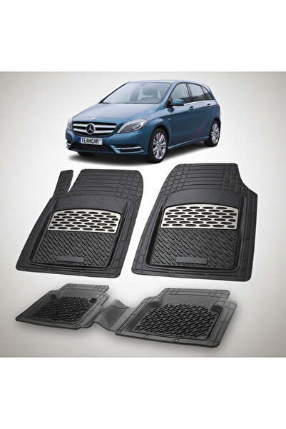 TEAMCAR Πατάκια Mercedes-Benz B-Class W246 2011-2019 από καουτσούκ | Ασημί