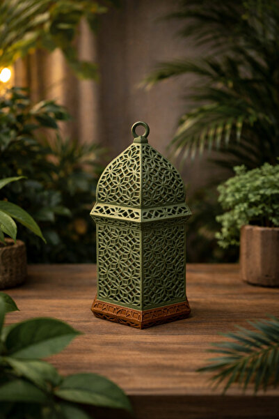 Ma Desing Osmanlı Motifli İslami Dekoratif LED Masa Feneri – Kubbe Tasarım