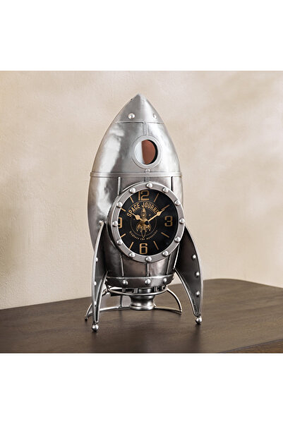 Home Box Maverick Vintage Rocket Table Clock - 19.5x13x33.5 cm