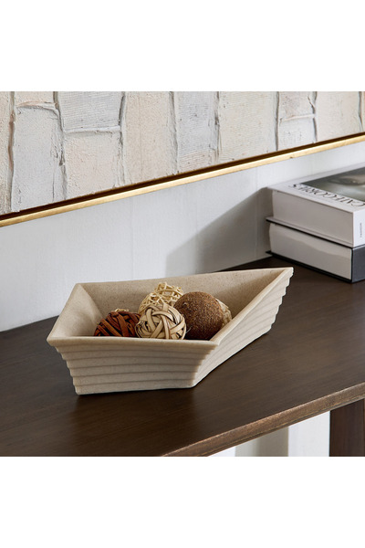 Generic Silton Ribbed Decorative Bowl - 25x25x12 cm